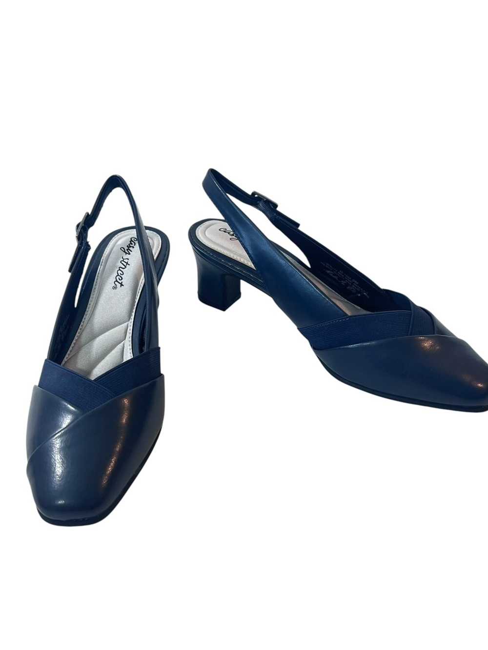 Easy Street Erika Heeled Slingback Pumps Womens Size 9 New Blue Heel Height 2.5”